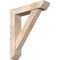 Ekena Millwork Traditional Slat Smooth Bracket w/ Offset Brace, Douglas Fir, 5 1/2"W x 24"D x 28"H BKT0604X24X28TRA06SDF - alternate 1